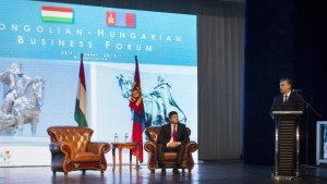Orbán Viktor miniszterelnök a mongóliai Ulánbátorban...