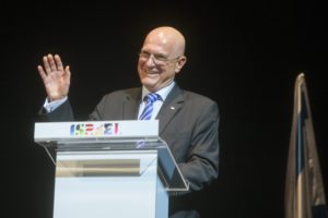 Budapest, 2016. május 12. Ilan Mor, Izrael budapesti nagykövete az Izrael Állam függetlenségének 68. évfordulója alkalmából rendezett ünnepségen a Vígszínházban 2016. május 12-én. MTI Fotó: Koszticsák Szilárd