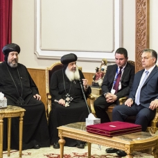 Kairóban a kopt pápai hivatalban Orbán Viktor miniszterelnök