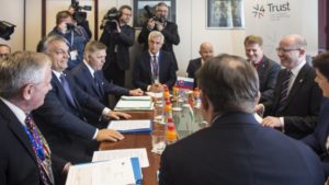 Orbán Viktor miniszterelnök Brüsszelben az unió állam- és...