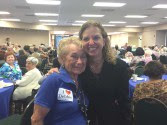 Debbie Wasserman Schultz with a constituent / Photo credit: Schultz Defeats Sanders' Facebook page
