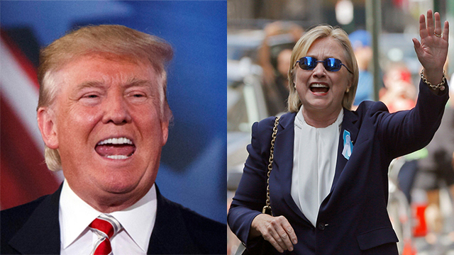 Fej-fej mellett Clinton és Trump