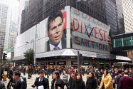 Israel Ambassador to the UN Danny Danon and BDS poster on billboards