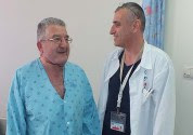 Dr. Imad Abu al-Naag with the patient, Gad Pireni / Photo credit: Courtesy