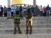 Arab children, dressed as armed Hamas terrorists on the Temple Mount - Sept 12, 2016