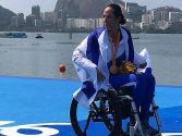Israeli rowing athlete Moran Samuel won a bronze medal at the 2016 Paralympics in Rio.