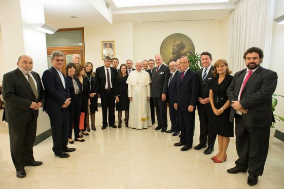 Ferenc pápa a Vatikánban fogadta a Zsidó Világkongresszus (WJC) szűk körű küldöttségét.