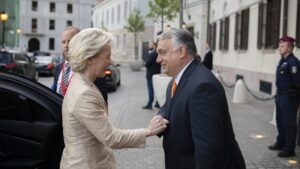 Hétfőn váratlanul Budapestre érkezett Ursula von der Leyen,...
