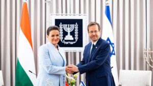 Szolidaritási látogatáson fogadta Novák Katalint Jichák Herzog, Izrael Állam elnöke